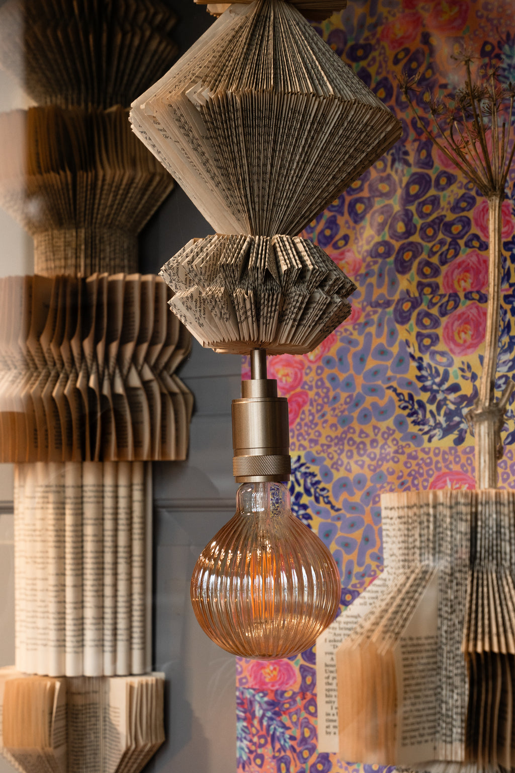 "I Live in Allignment" hand crafted pendant light by Pollen Price (@BostonPollen), photographed by Brayan Mesa.