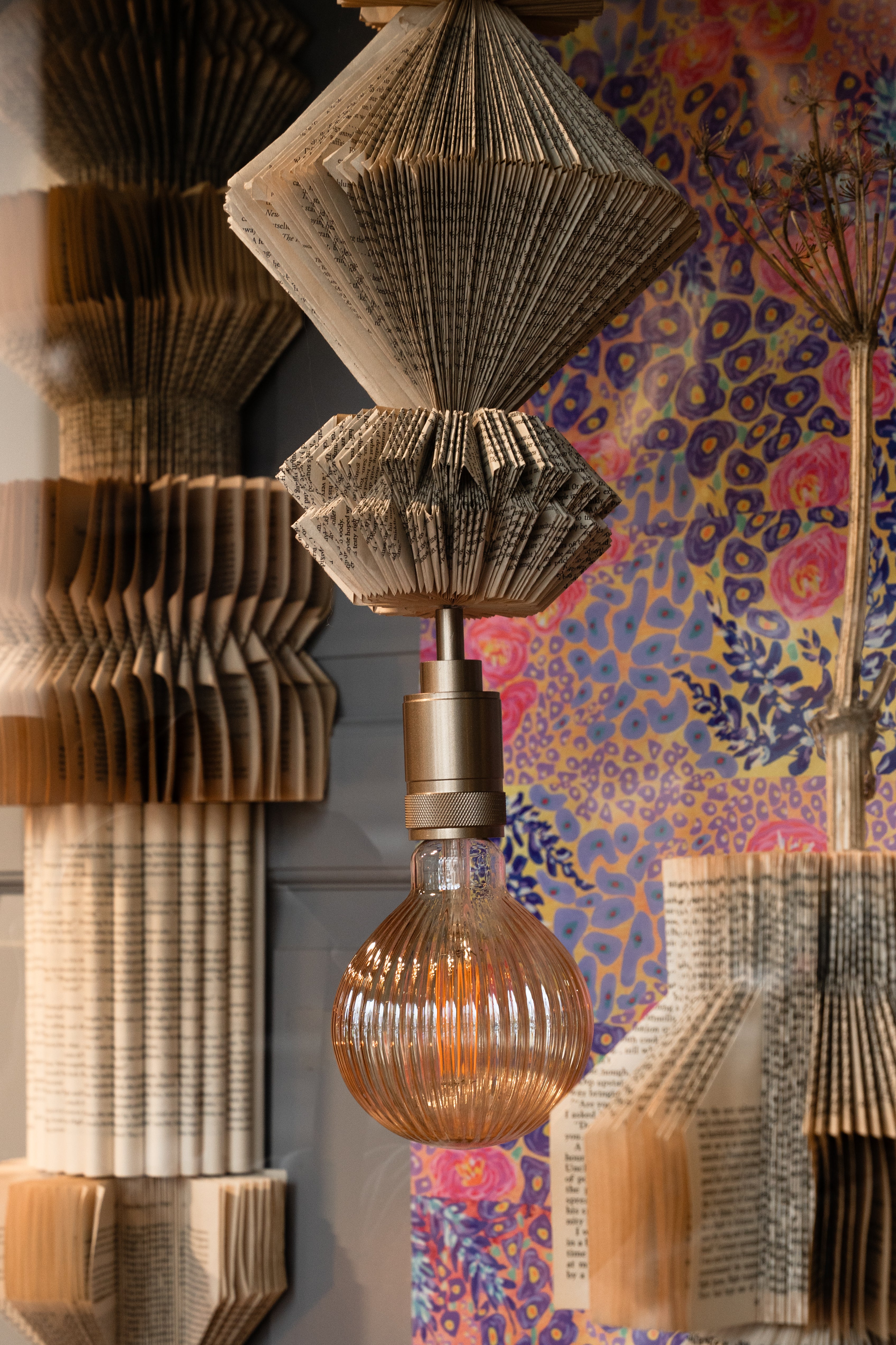 "I Live in Allignment" hand crafted pendant light by Pollen Price (@BostonPollen), photographed by Brayan Mesa.