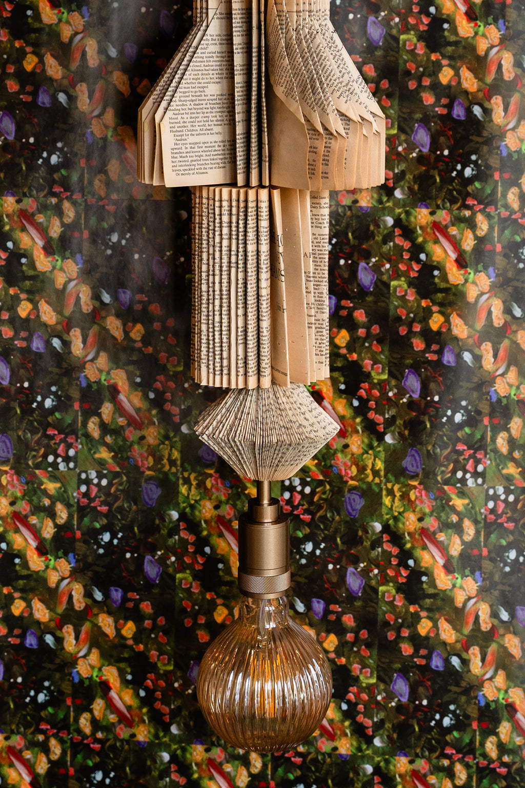 "I Live in Ease" hand crafted pendant light by Pollen Price (@BostonPollen), photographed by Brayan Mesa.