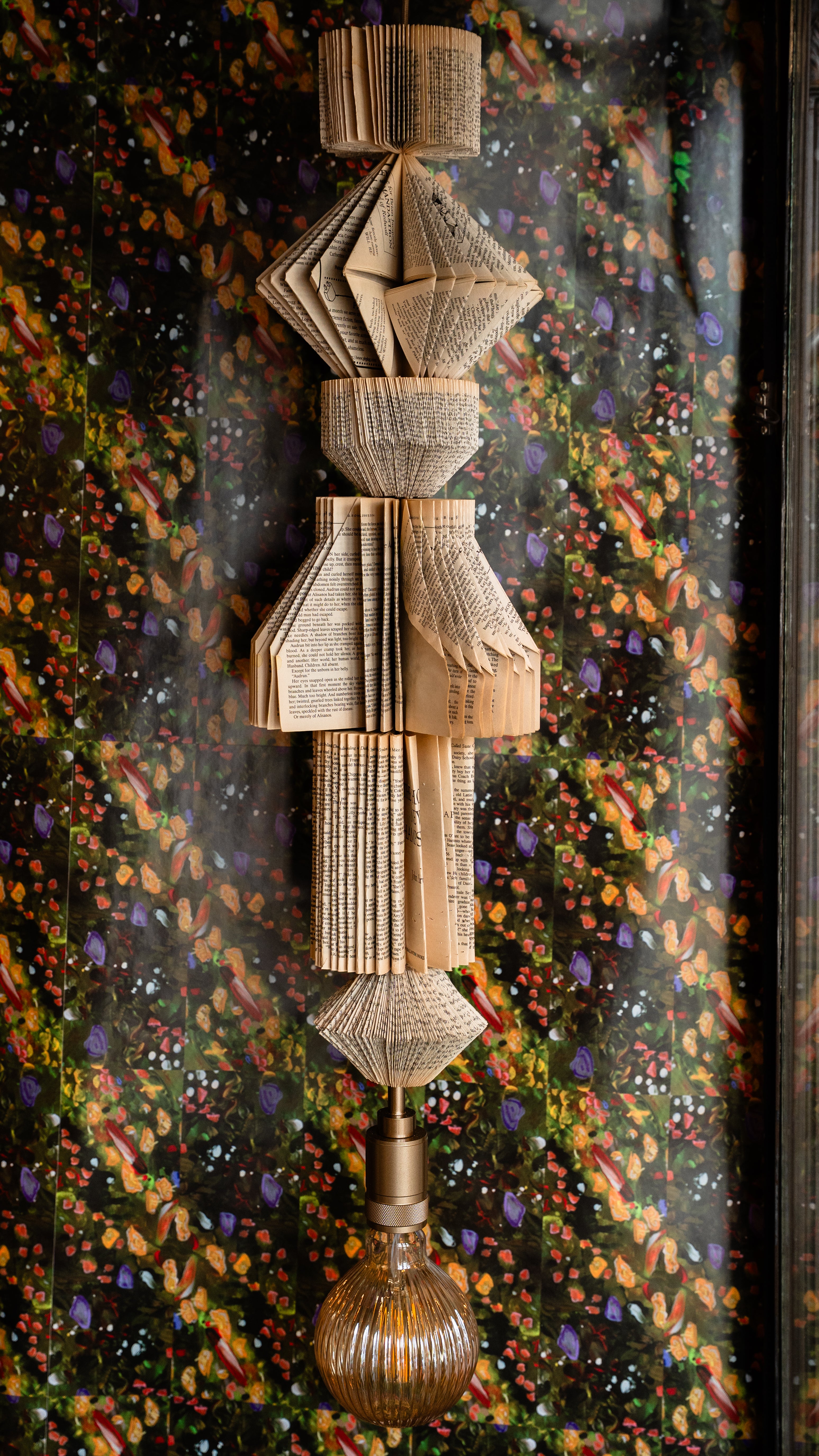"I Live in Ease" hand crafted pendant light by Pollen Price (@BostonPollen), photographed by Brayan Mesa.