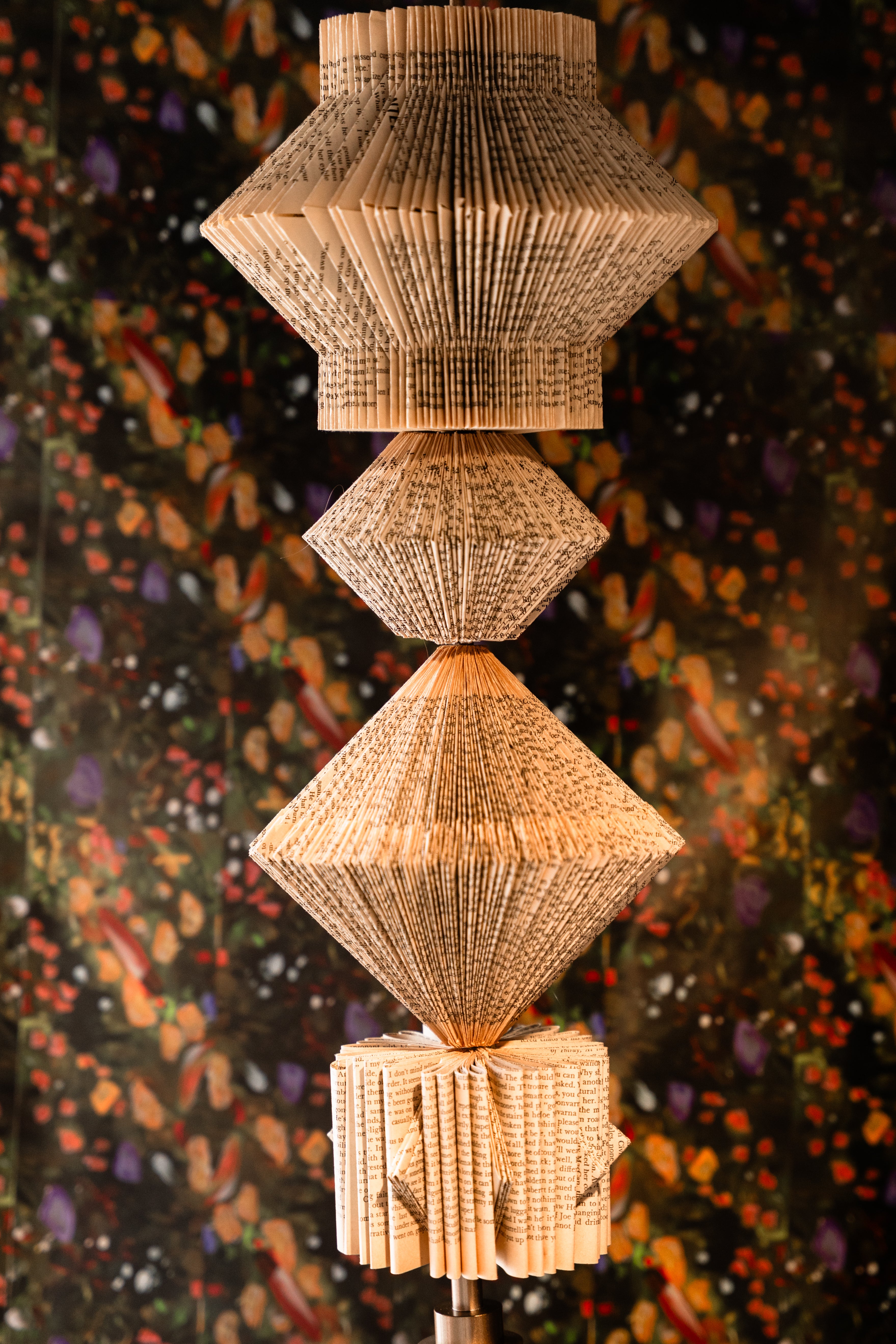 "I live in peace" hand crafted pendant light by Pollen Price (@BostonPollen), photographed by Brayan Mesa.