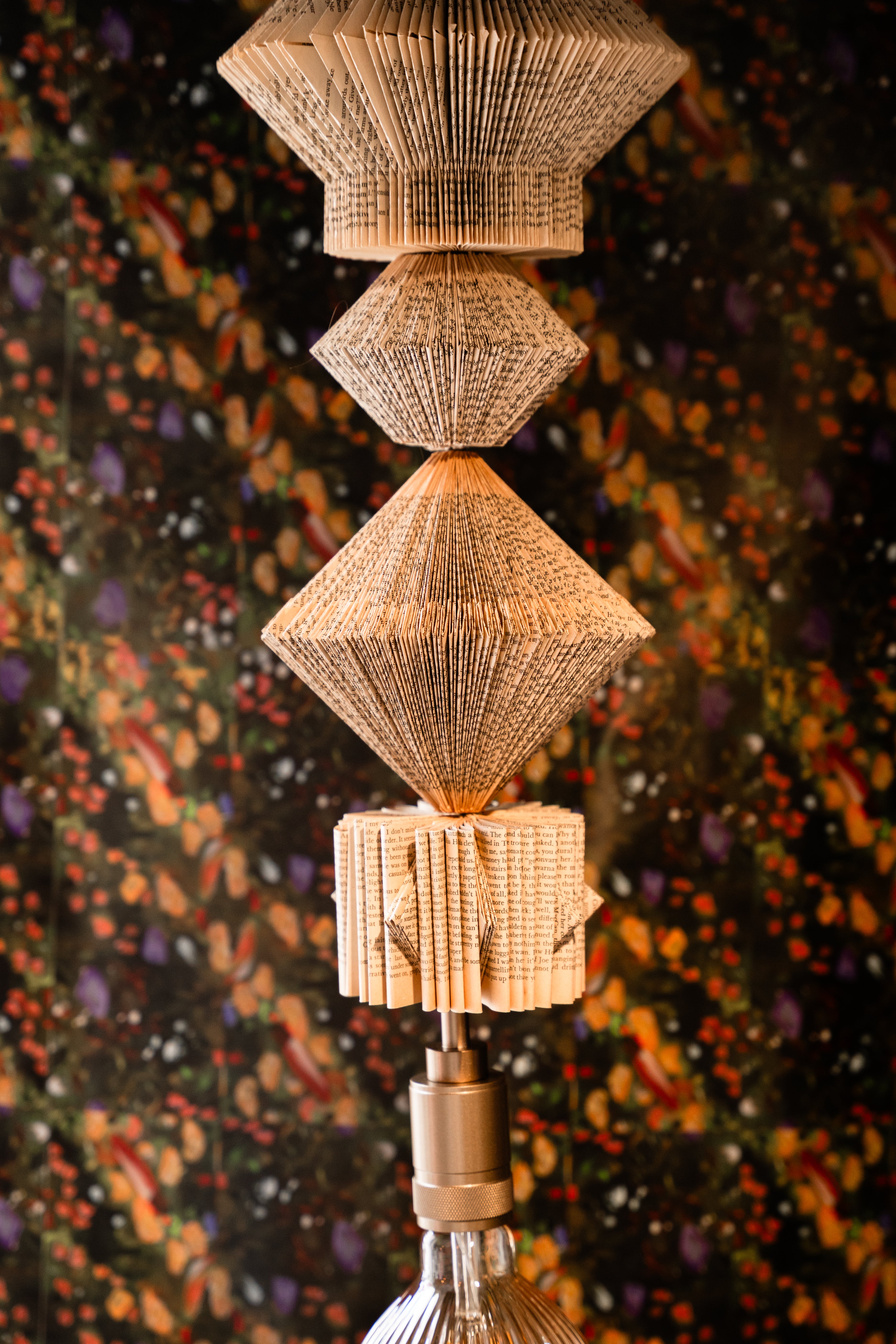 "I live in peace" hand crafted pendant light by Pollen Price (@BostonPollen), photographed by Brayan Mesa.